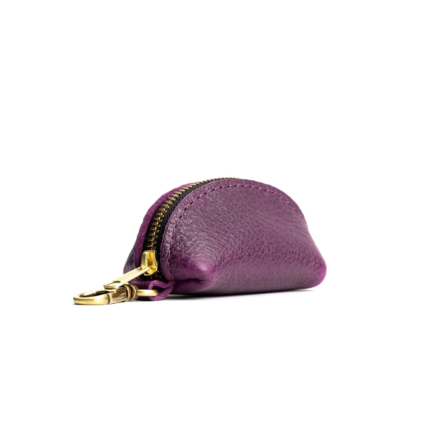 All Color: Plum | Small taco shaped pouch, swivel lobster clasp