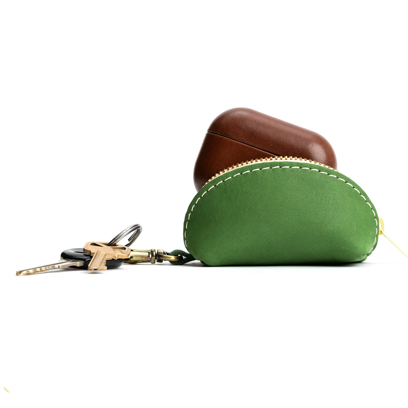 All Color: Succulent | Small taco shaped pouch, swivel lobster clasp