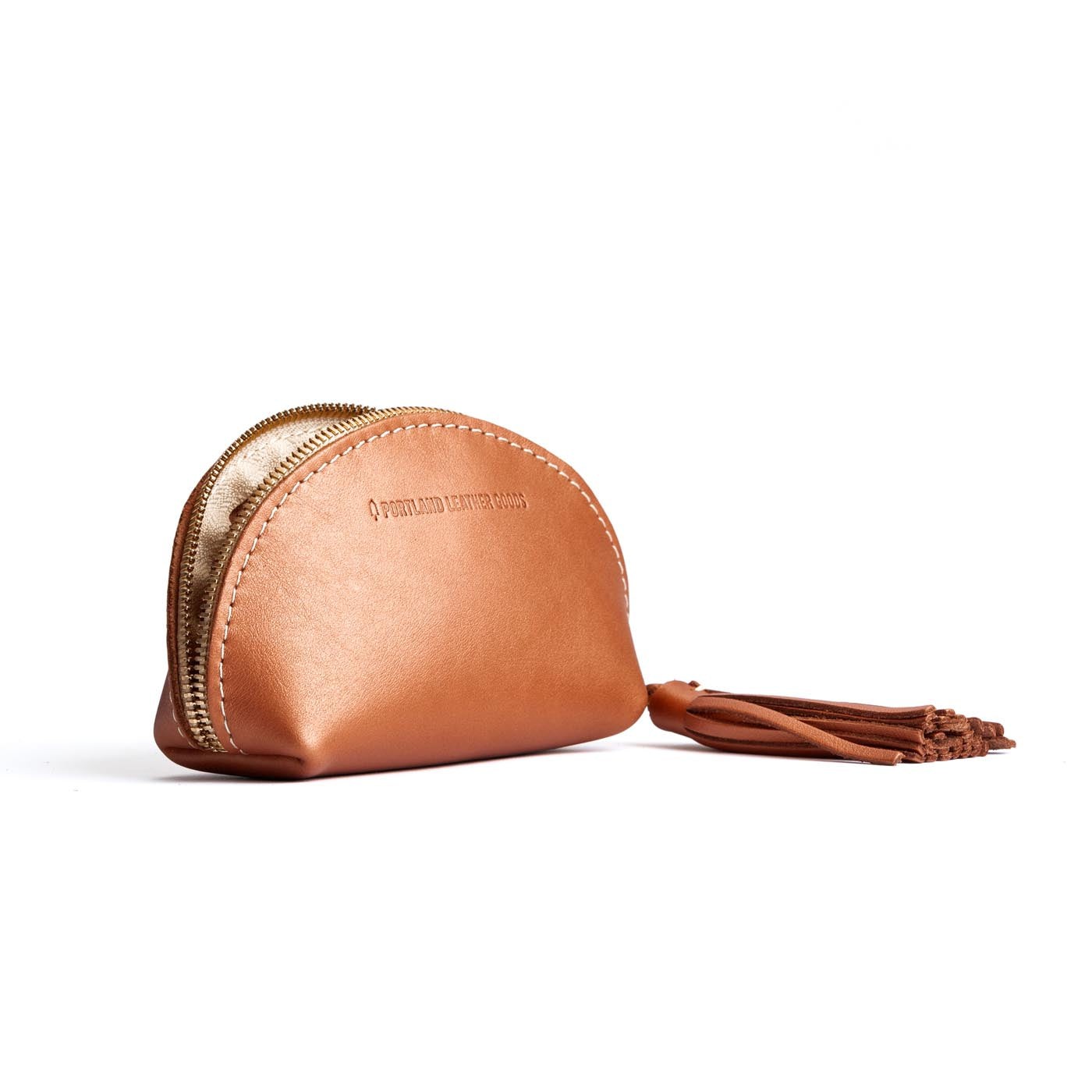 All Color: Hava | Small leather zippered pouch with tassel