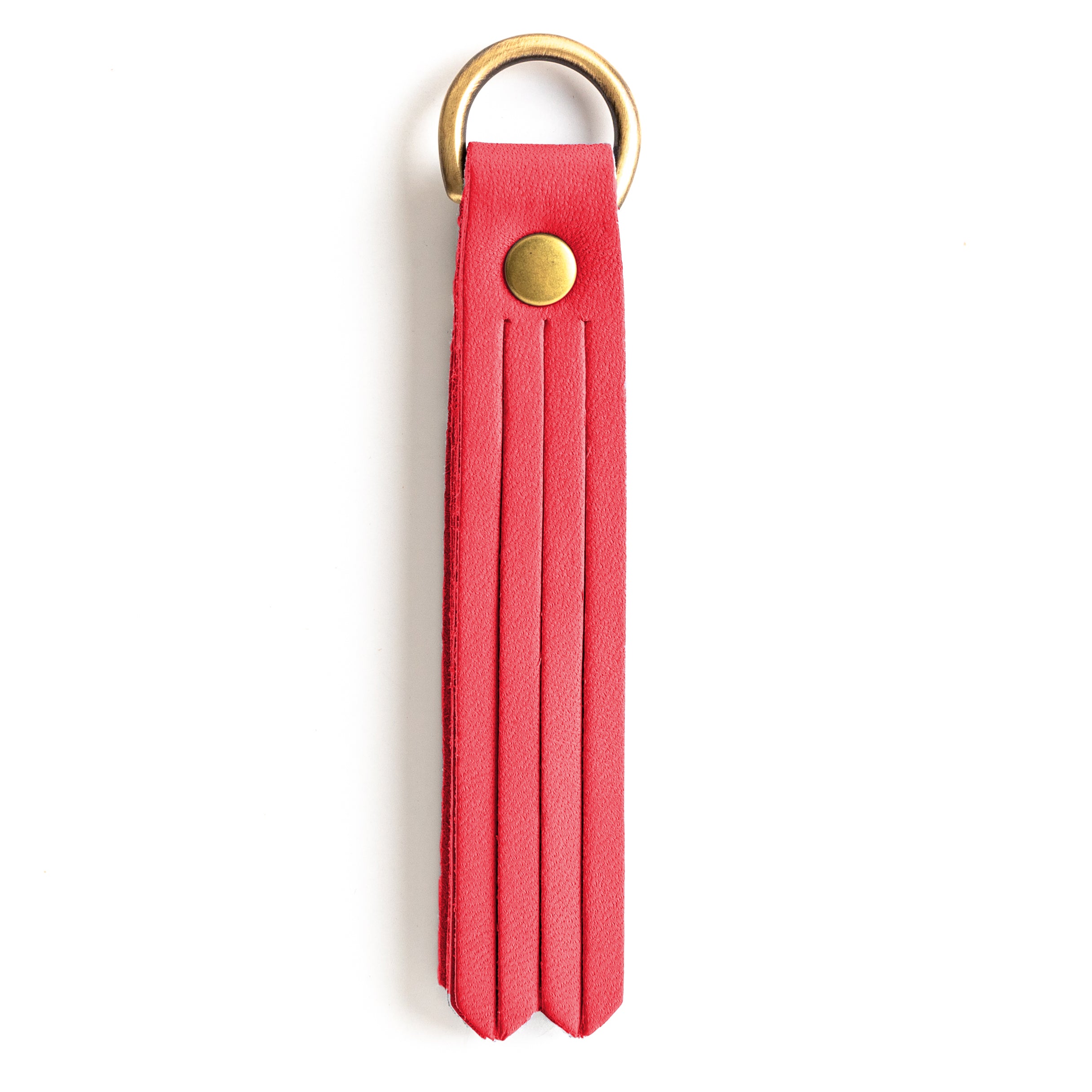 Tulip*Large | slim leather tassel with brass ring