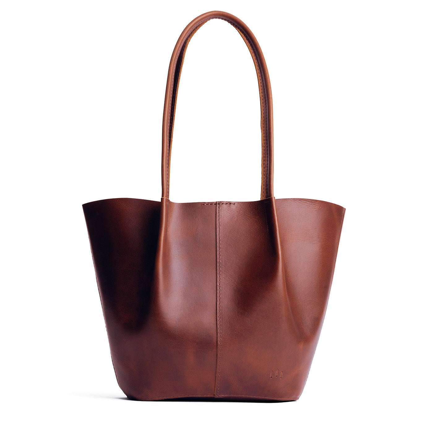 Timber Large | Wide bucket shaped tote bag with matching leather handles