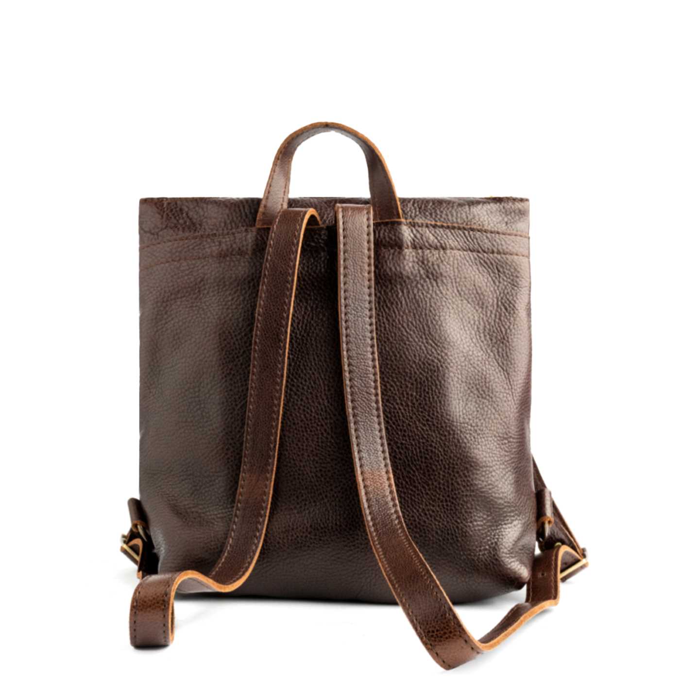 All Color: Coldbrew | Square slim leather tote backpack