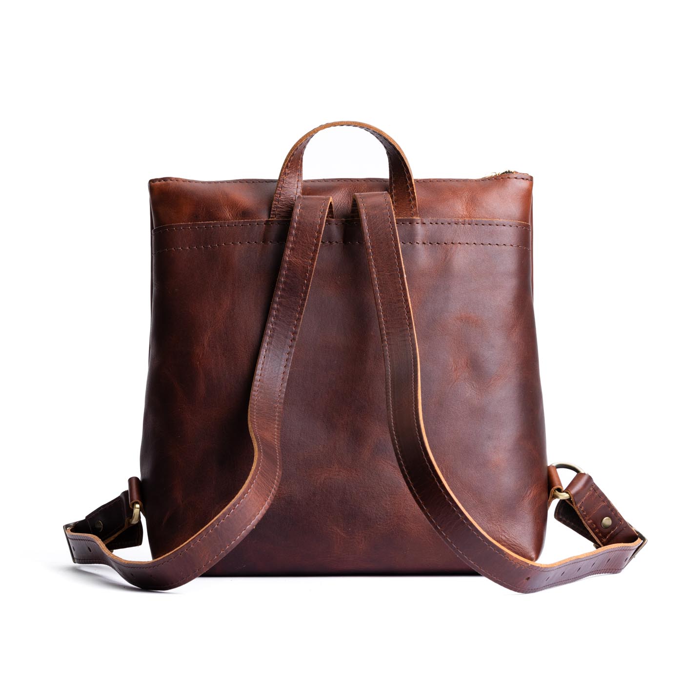 Timber | Square slim leather tote backpack