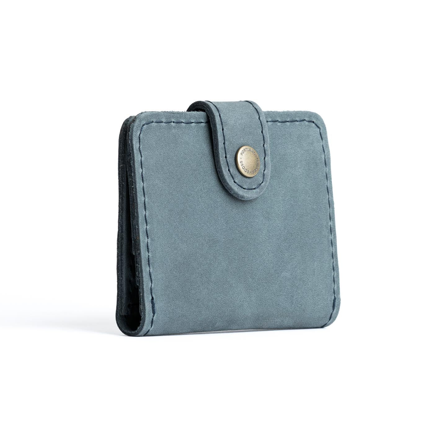 Storm | Small leather bifold wallet with snap closed