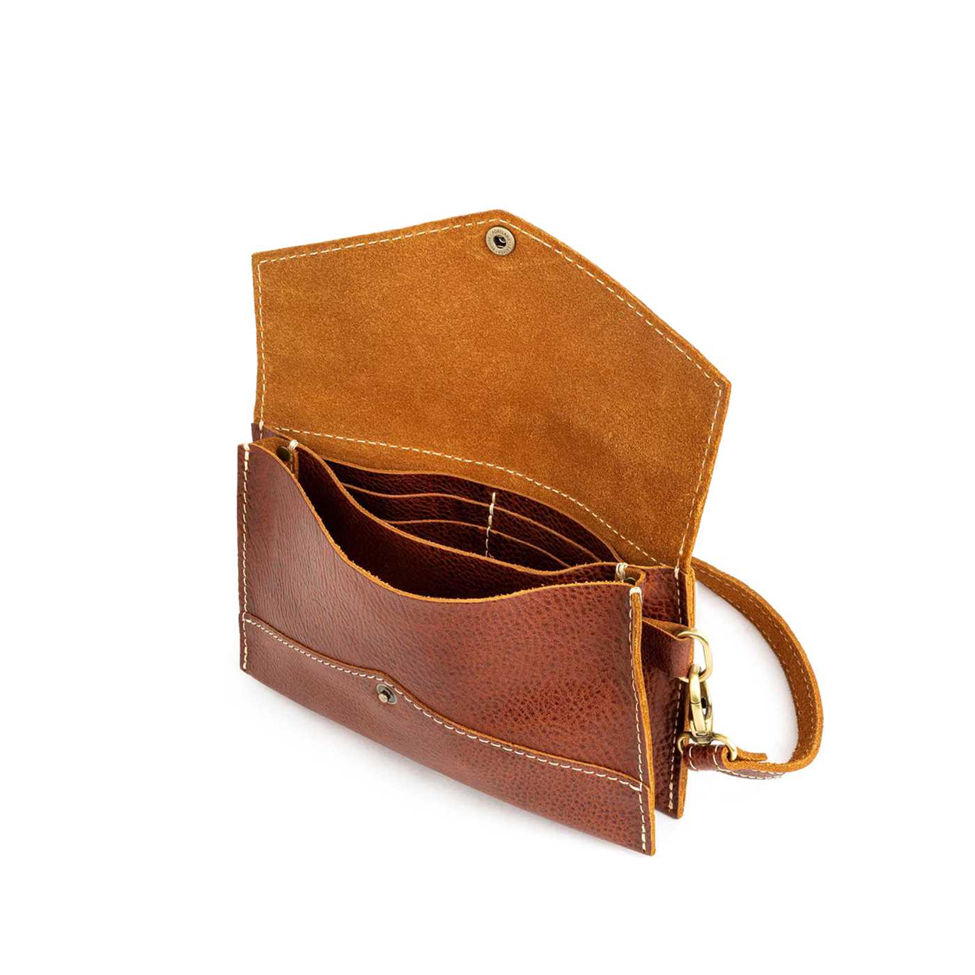  Nutmeg | Envelope shaped clutch wallet with crossbody strap