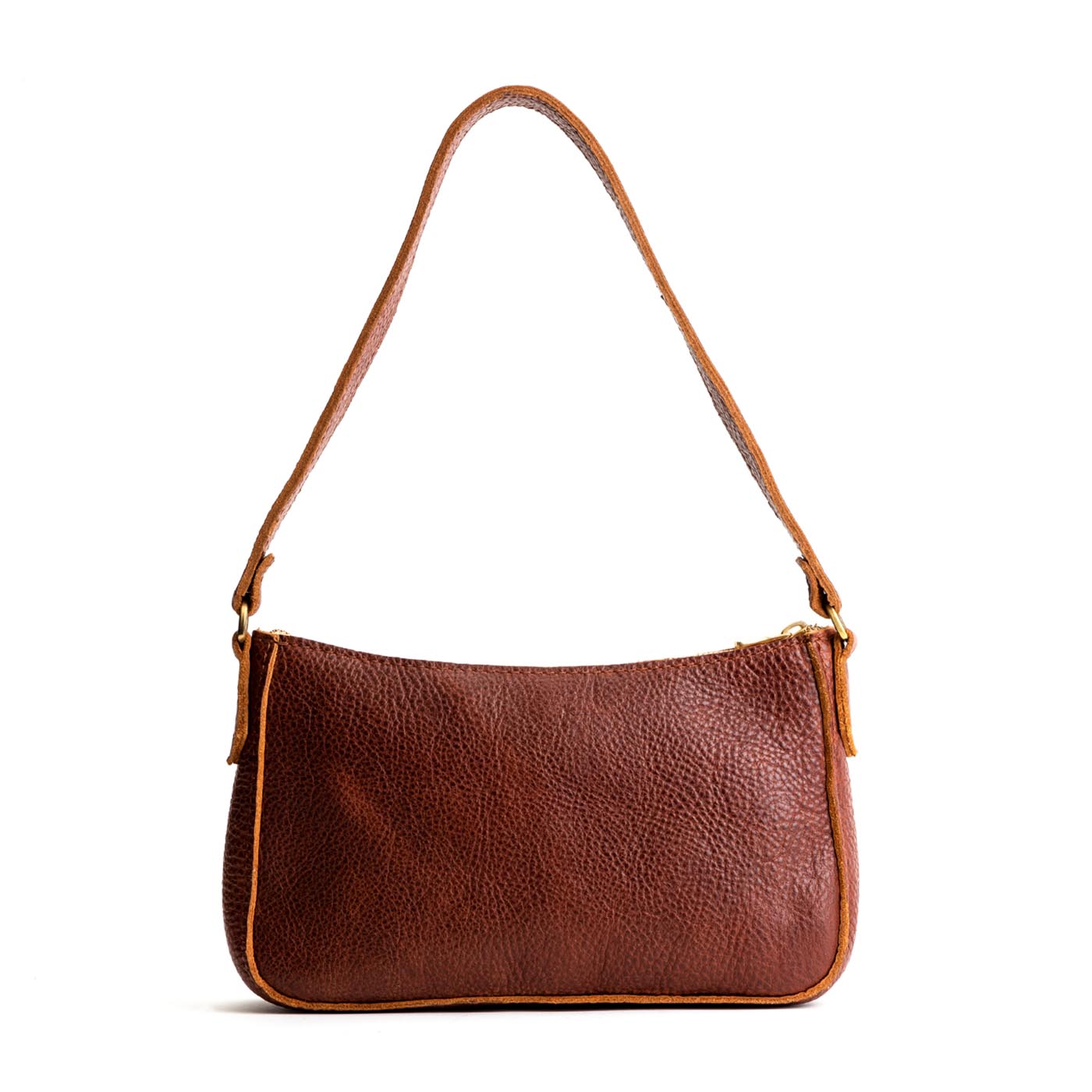  Nutmeg | Petite bean shaped shoulder bag with a zipper closure