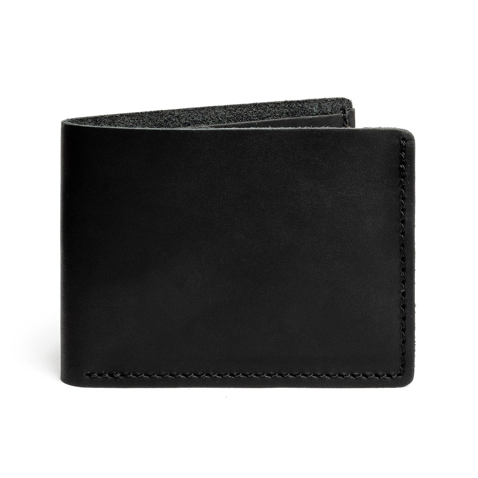 Black | Leather bifold wallet with card slots