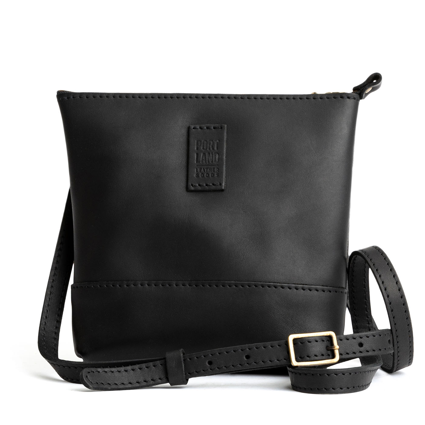  Black  | Small rectangular crossbody purse with top zipper and interior pocket