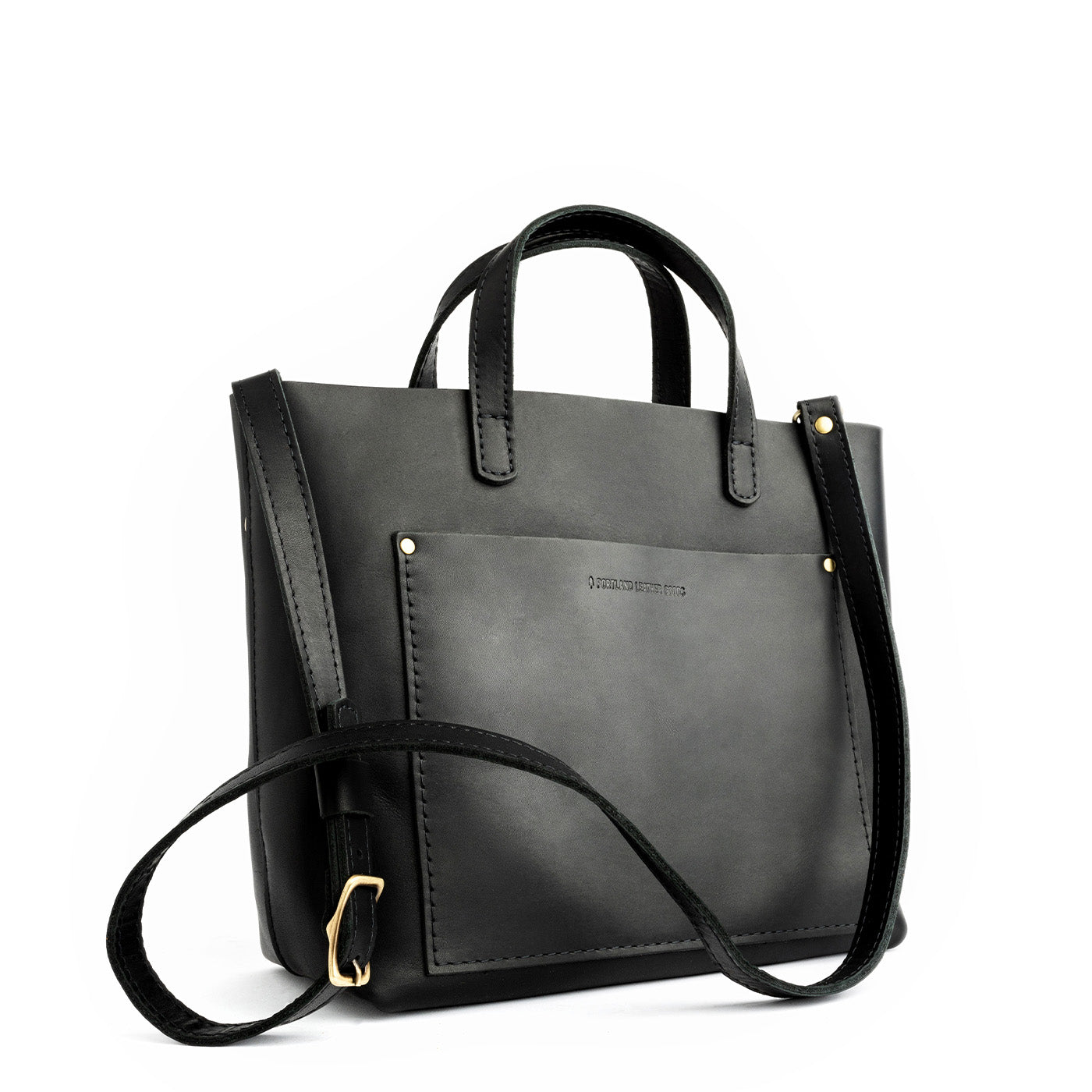 Black*Classic | Midsize crossbody tote with handles and a pocket