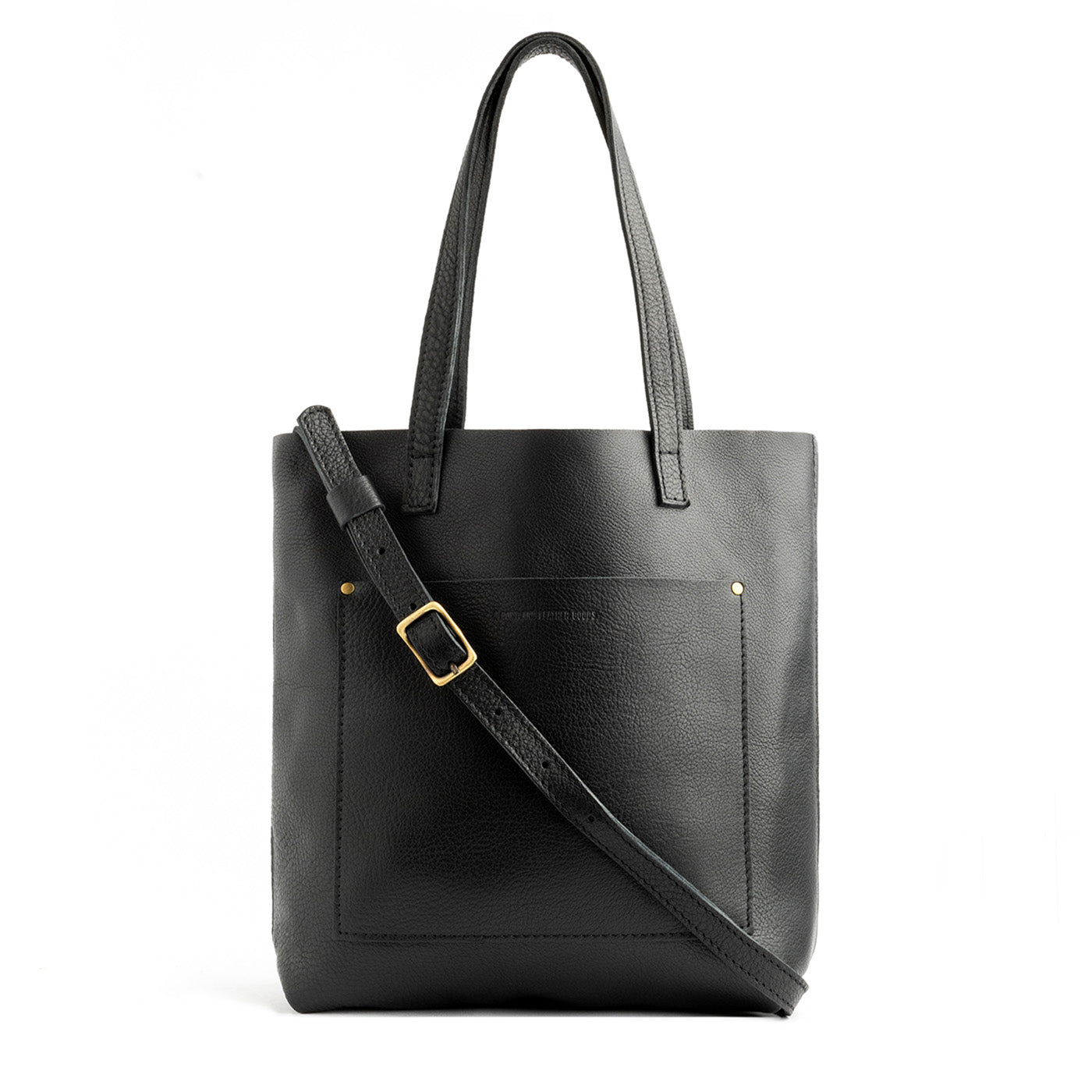  Pebbled--black Classic | Medium Tote with dual shoulder straps and crossbody strap