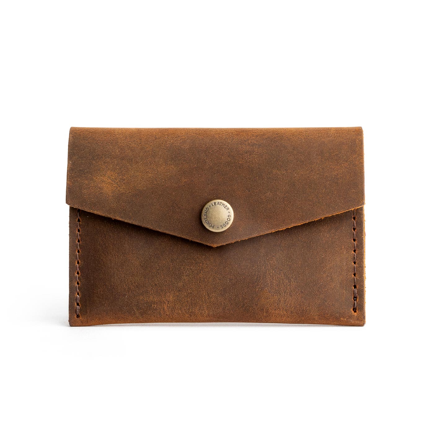 Canyon | Small leather envelope card wallet with snap closure