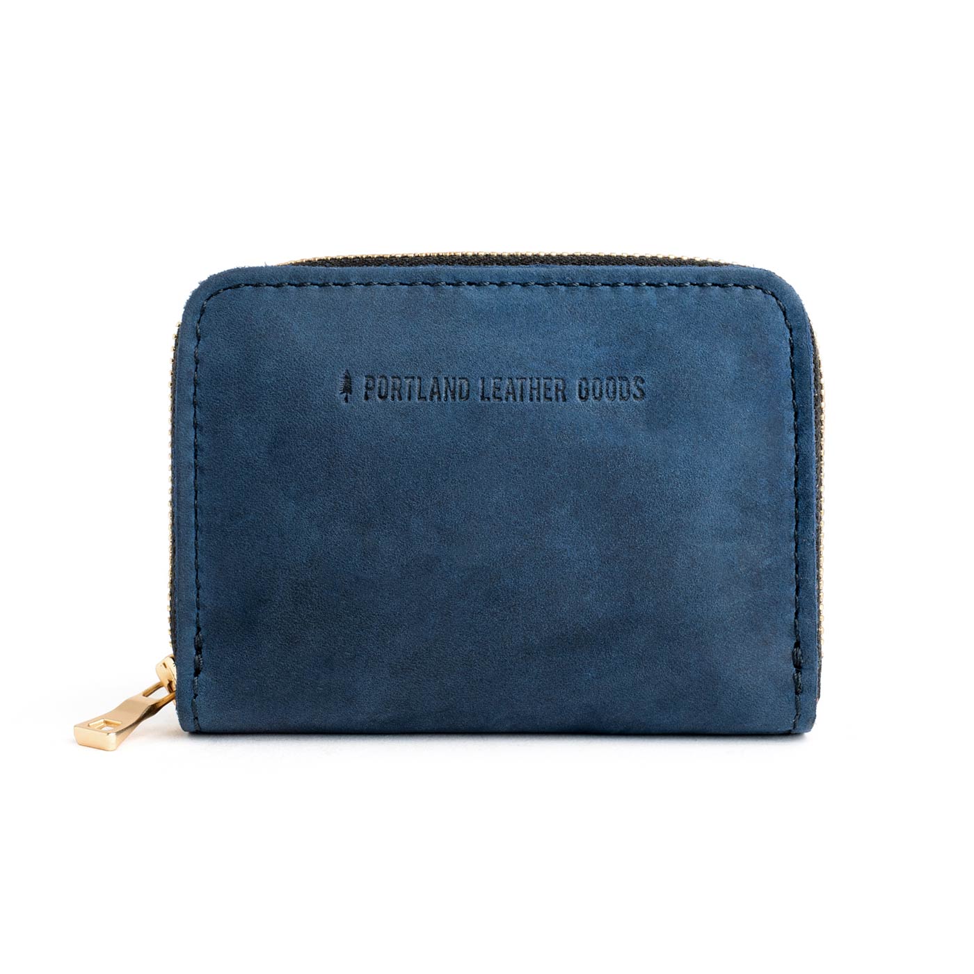 Deep Water | Small leather wallet with zipper and PLG logo