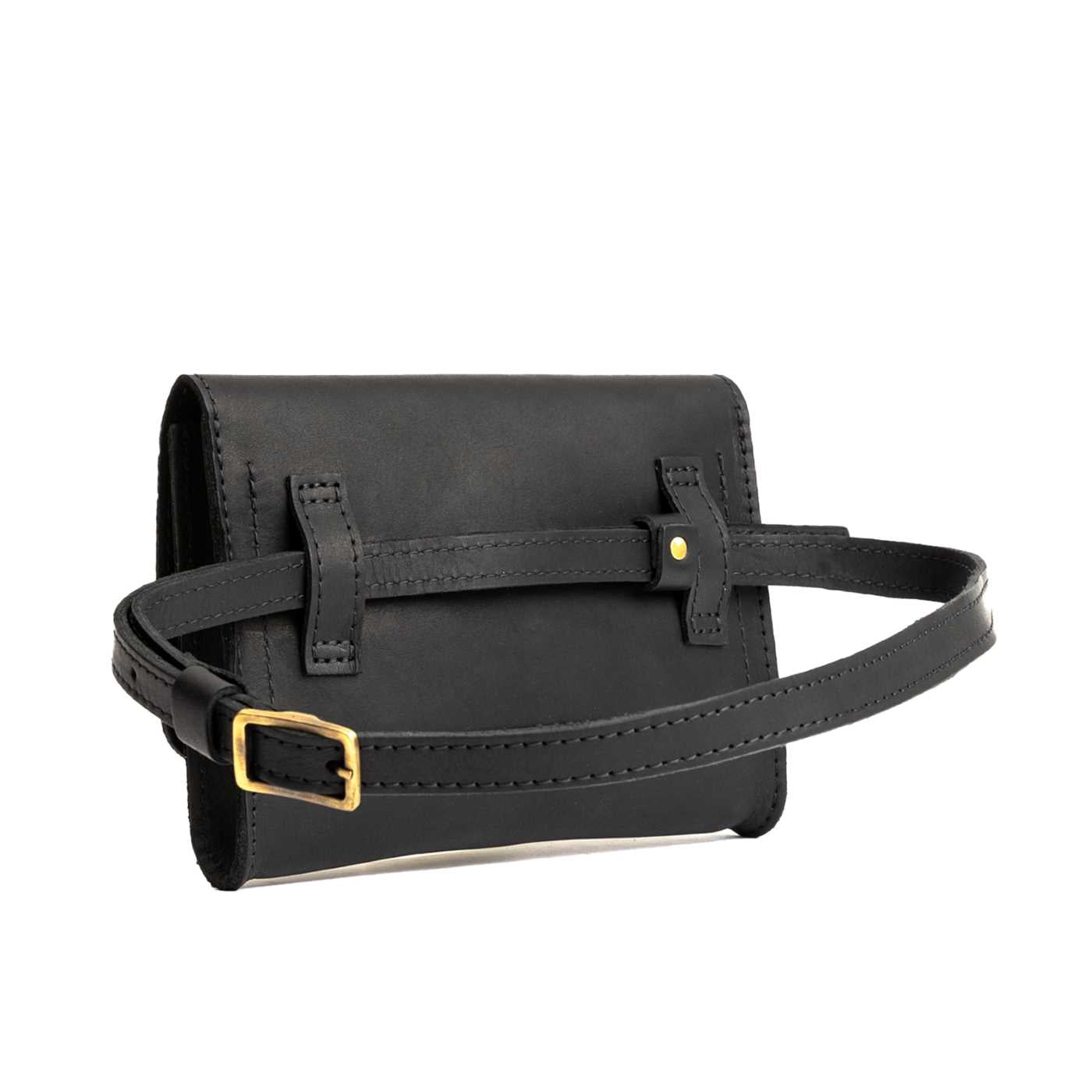  Black | Petite bag with magnetic flap closure and adjustable belt strap