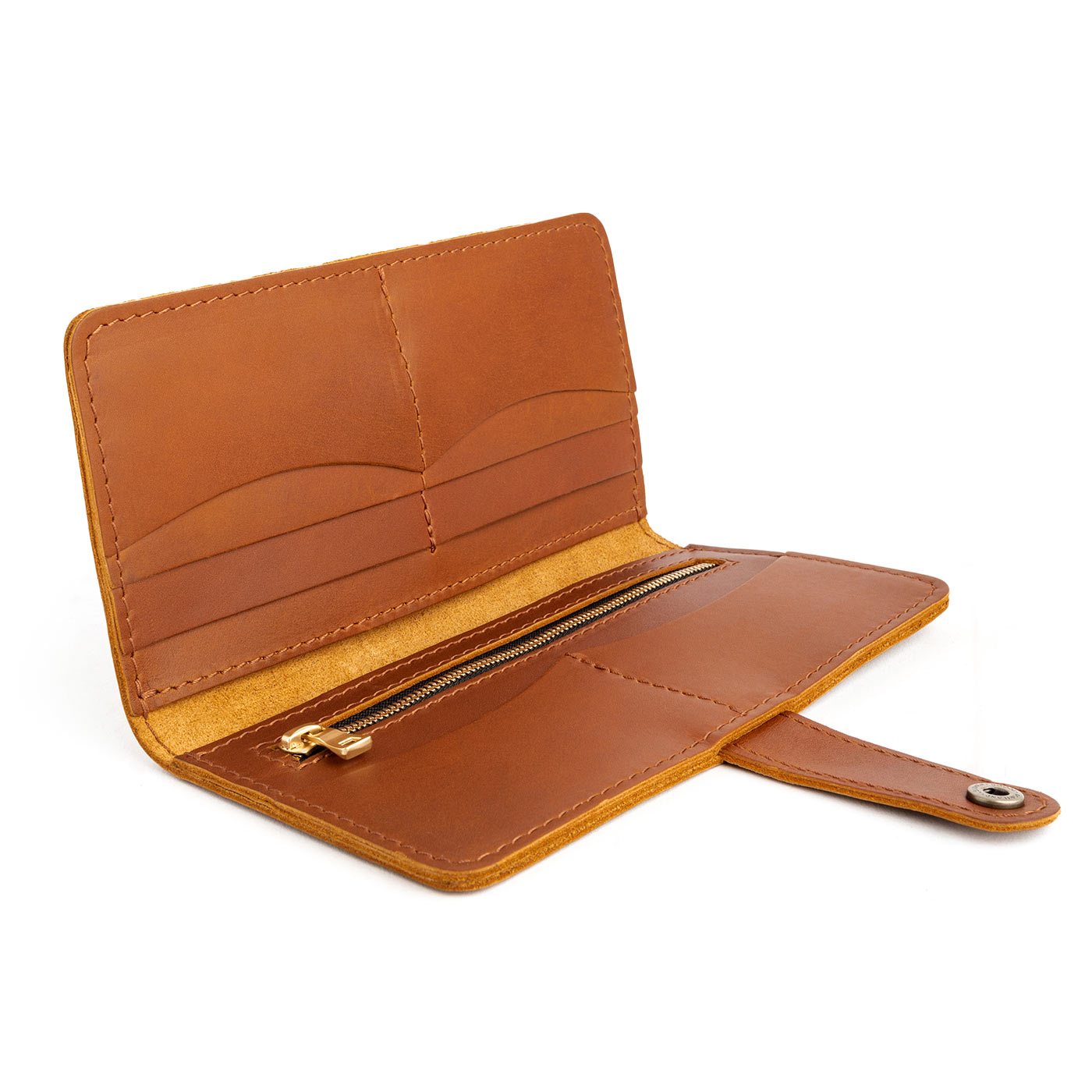 Honey | Leather wallet with snap open