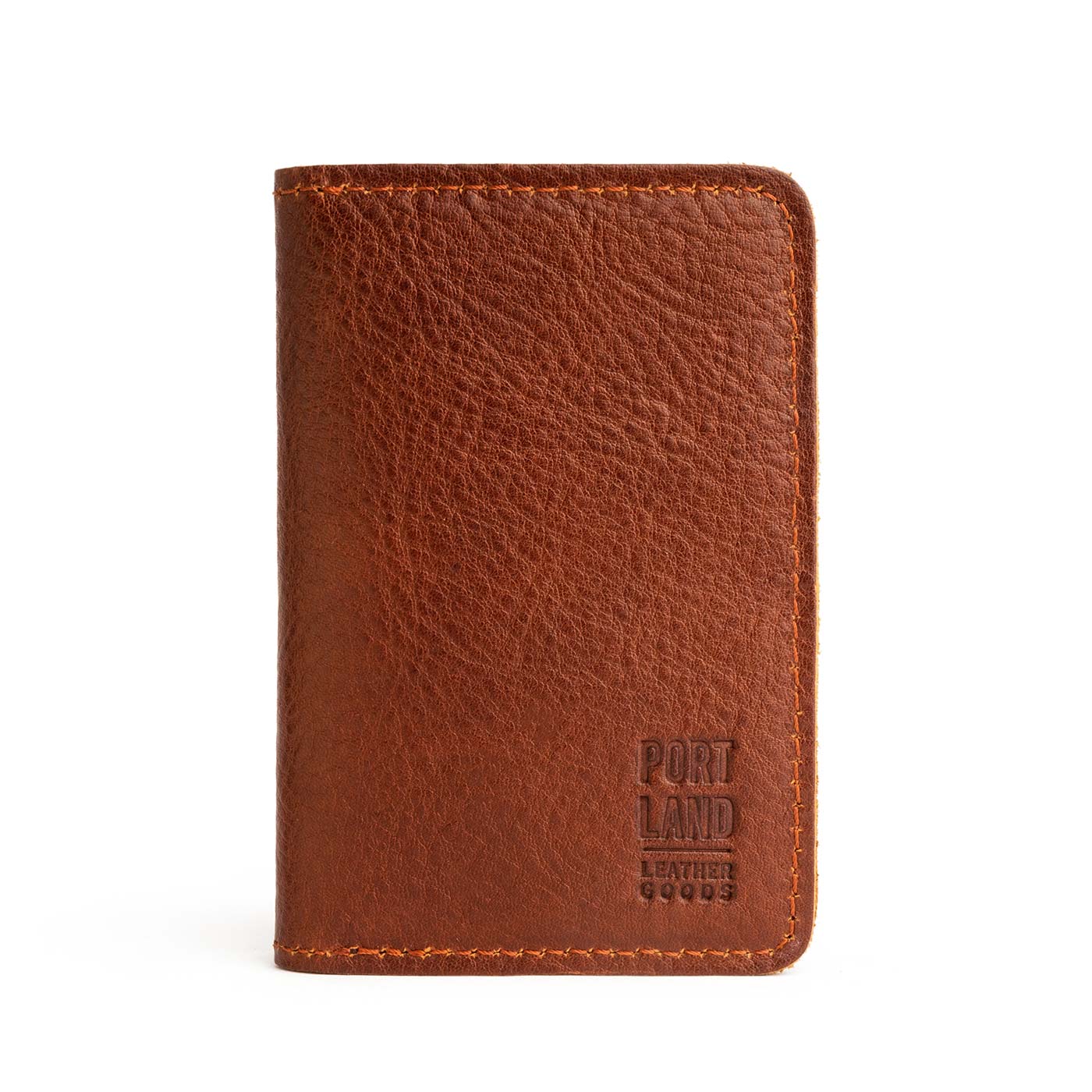 Nutmeg | Leather passport case with PLG logo