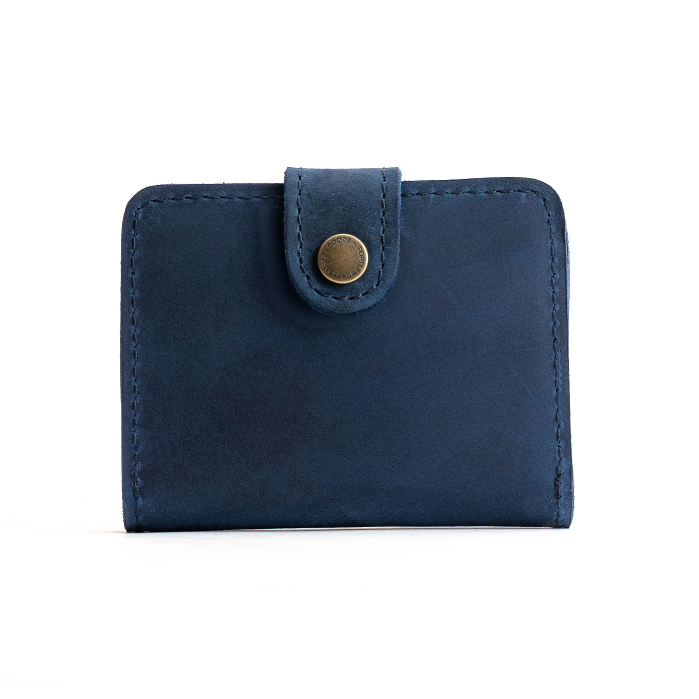 Deep Water | Small leather wallet with snap closed