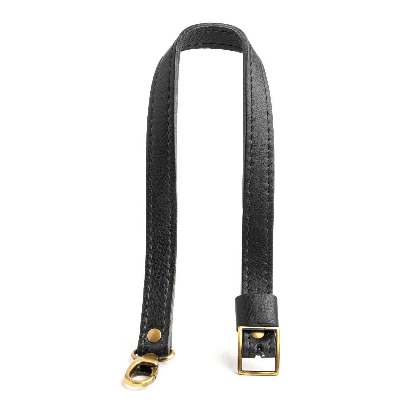 Pebbled--black | Leather Crossbody Bag strap extender