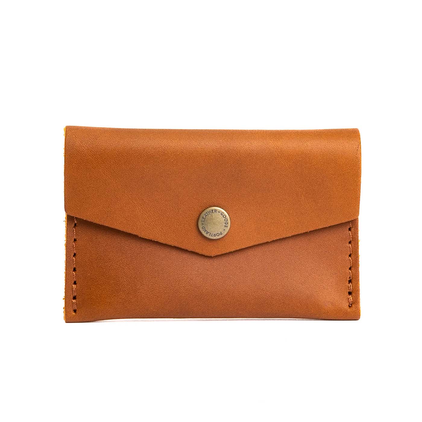 Honey | Small leather envelope card wallet with snap closure