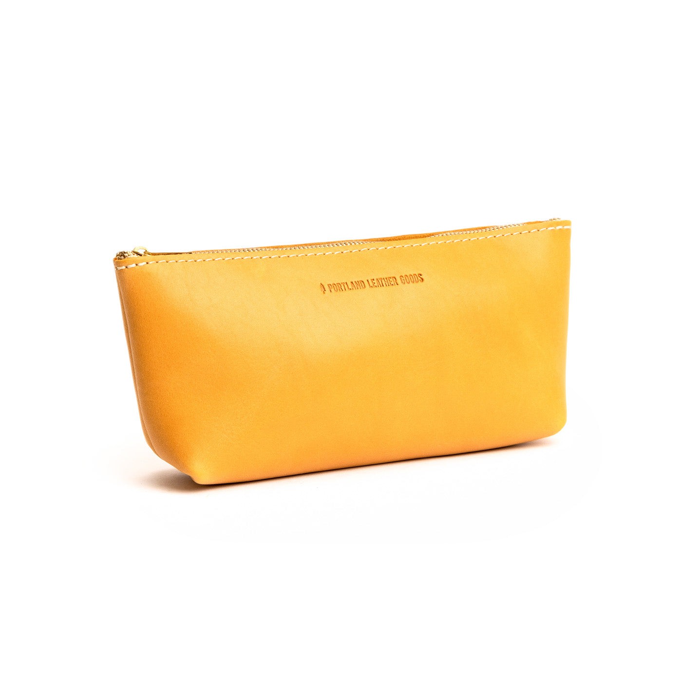 All Color: Sunflower | Leather utility bag pouch with top zipper