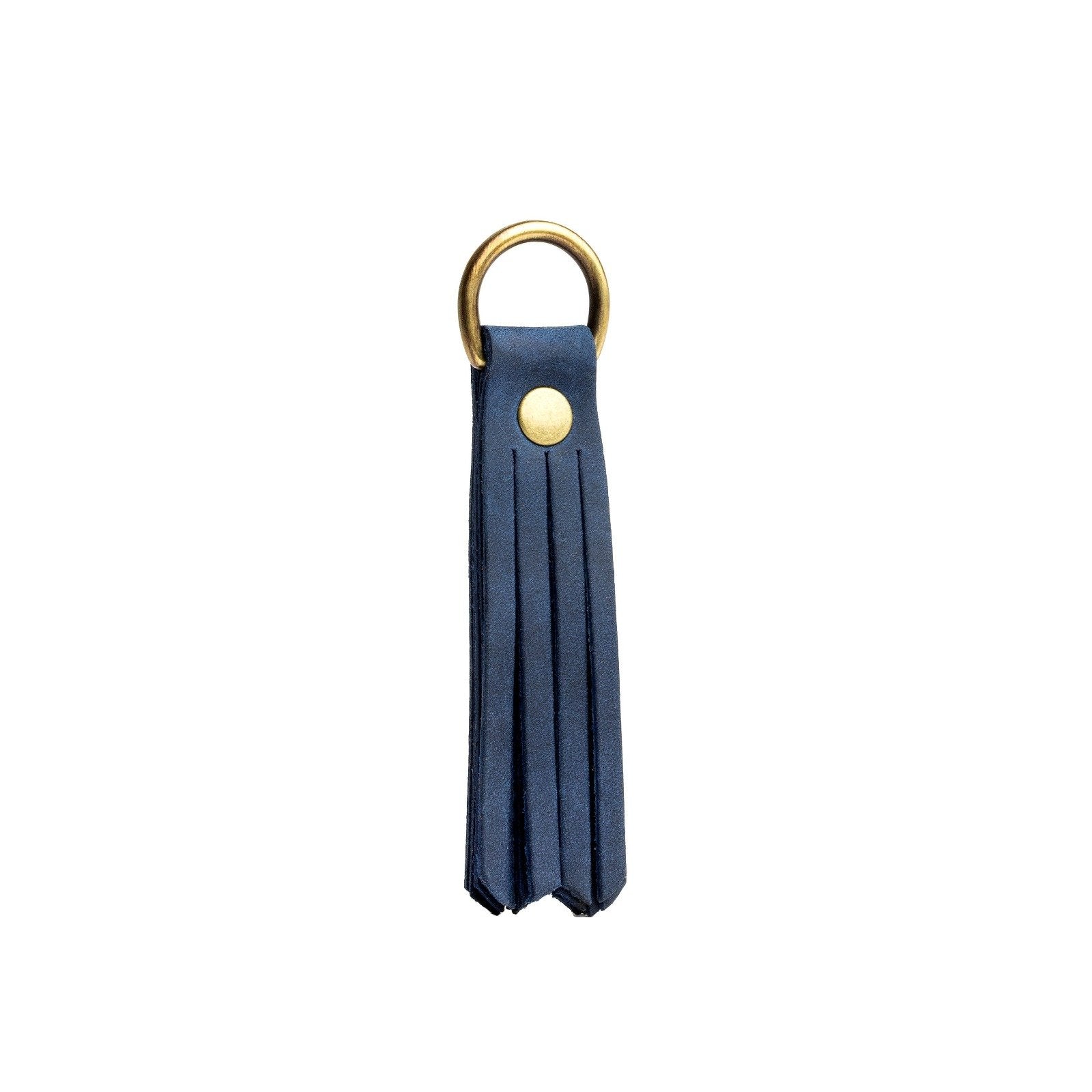 Deep Water Small | slim leather tassel with brass ring